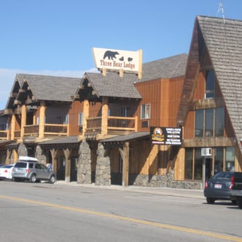 Three Bear Lodge - View from the street, Three Bear Restaurant is just to the right. - Hotels Near Me - West Yellowstone, Montana Three Bear Lodge - View from the street, Three Bear Restaurant is just to the right. - Hotels Near Me - West Yellowstone, Montana