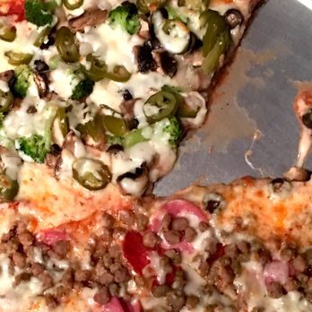 Tonys pizza Italian restaurant - "14 half veggie half meat lovers. Minus one slice. - Pizza Near Me - Fort Worth, Texas Tonys pizza Italian restaurant - "14 half veggie half meat lovers. Minus one slice. - Pizza Near Me - Fort Worth, Texas