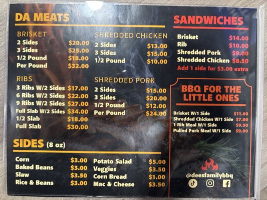 Menu photo 1 Dee’s Family BBQ Riverview, FL