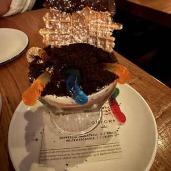 Monteverde - Dirt n Worms Chocolate Panna Cotta - Italian Near Me - Chicago, Illinois