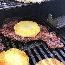 Junior's Supermarket - Marinated fajita came out so tender!!! super sweet grilled pineapple!!!
