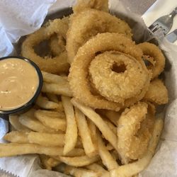 Basket of House-Made Onion Rings & Fries