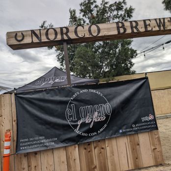 El Guero y La Flaca - Sign outside of Norco Brewery - Barbeque Near Me - Corona, California