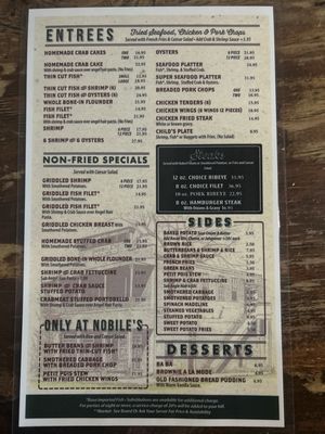 Menu photo 5 Nobile's Restaurant and Bar Lutcher, LA