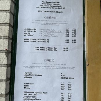 Voi Cà Phê - Coffee Menu - Coffee & Tea Near Me - Seattle, Washington