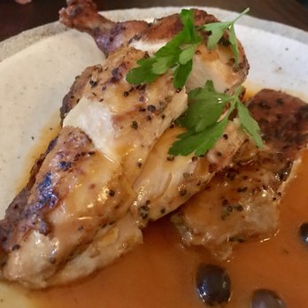 Miss Ada - Half Brick Chicken with Taggiasca Olives, Preserved Lemon, Harissa - Mediterranean Near Me - Brooklyn, New York Miss Ada - Half Brick Chicken with Taggiasca Olives, Preserved Lemon, Harissa - Mediterranean Near Me - Brooklyn, New York