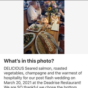 The Deadrise - Chef Jason prepared the best severed salmon and roasted vegetables for our wedding night at the Deadrise! - Seafood Near Me - Fort Monroe, Virginia The Deadrise - Chef Jason prepared the best severed salmon and roasted vegetables for our wedding night at the Deadrise! - Seafood Near Me - Fort Monroe, Virginia