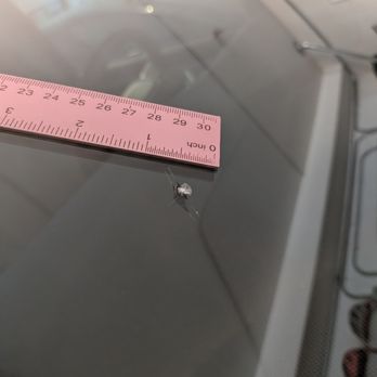 Trust Auto Glass Services - before the resin sealant - Auto Glass Services Near Me
