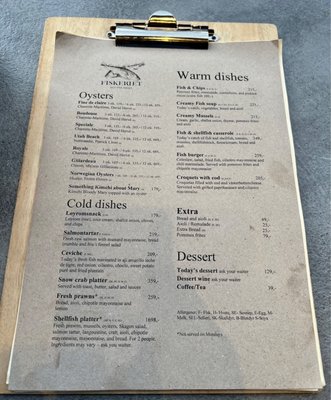 Menu photo 8 Fiskeriet Oslo, 03 Menu photo 8 Fiskeriet Oslo, 03
