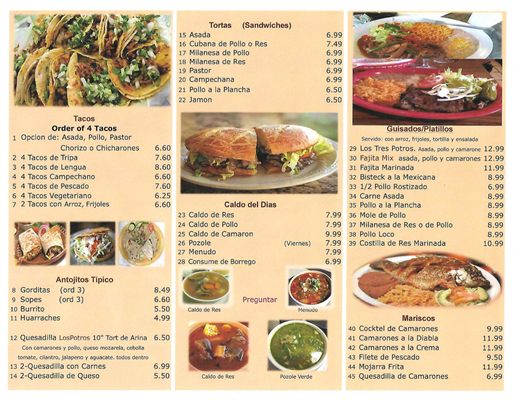 Menu photo 2 Los Potros Kernersville, NC