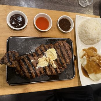 Red Flame - Ribeye + 2 sides with salad that was already eaten for $23! - Hot Pot Near Me - Westminster, California Red Flame - Ribeye + 2 sides with salad that was already eaten for $23! - Hot Pot Near Me - Westminster, California