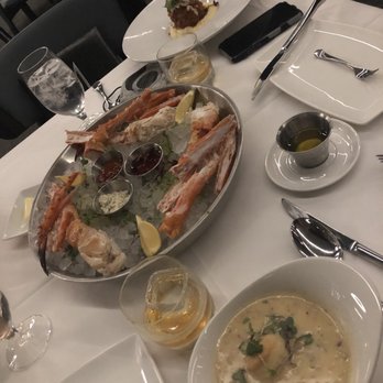 Masraff's - Bacon Clam Chowder Alaska King Crab Legs, Drawn Butter Braised Wagyu Butcher's Cut Meatball - New American Near Me - Houston, Texas Masraff's - Bacon Clam Chowder Alaska King Crab Legs, Drawn Butter Braised Wagyu Butcher's Cut Meatball - New American Near Me - Houston, Texas