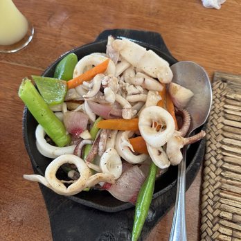 Badjao Seafront Restaurant - Sizzling squid - Seafood Near Me - Puerto Princesa, PLW