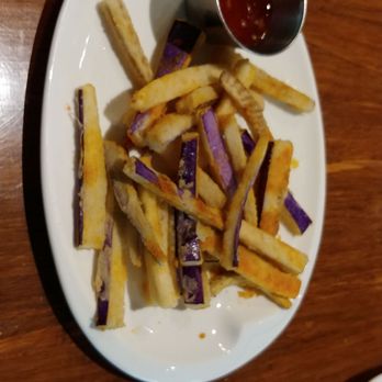Banana Leaf - Tasty eggplant fries (already started eating before picture was taken) - Malaysian Near Me - Vancouver, British Columbia Banana Leaf - Tasty eggplant fries (already started eating before picture was taken) - Malaysian Near Me - Vancouver, British Columbia