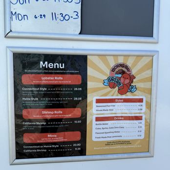 Morro Bay Lobster - Menu 6/28/26 - Food Trucks Near Me - Morro Bay, California Morro Bay Lobster - Menu 6/28/26 - Food Trucks Near Me - Morro Bay, California