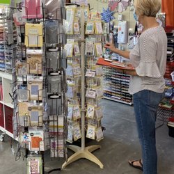 The Craft Lab - Happy shopper, Cherie perusing the Taylored Expressions selection.
