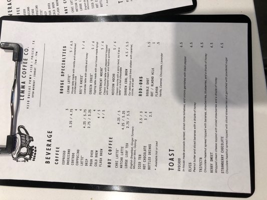 Menu photo 7 Lemma Coffee Co Frisco, TX Menu photo 7 Lemma Coffee Co Frisco, TX