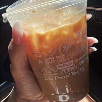 Cafe Moto - Iced Oat Milk Latte - Cafes Near Me - San Diego, California