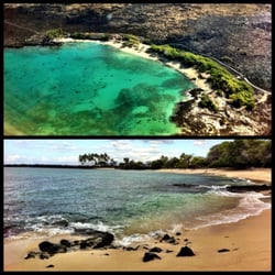 Kona Coast State Park - Photo from the plane then photo from the actual makalawena beach