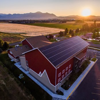 OnSite Energy - 50kW solar array on the Spire Climbing Center in Bozeman, MT - Solar Installation Near Me - Bozeman, Montana OnSite Energy - 50kW solar array on the Spire Climbing Center in Bozeman, MT - Solar Installation Near Me - Bozeman, Montana