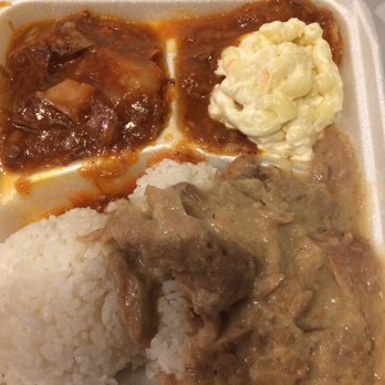 Laverne’s - Combination plate with beef stew and roast pork - Hawaiian Near Me - Waipahu, Hawaii Laverne’s - Combination plate with beef stew and roast pork - Hawaiian Near Me - Waipahu, Hawaii