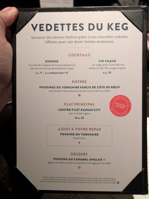 Menu photo 3 The Keg Steakhouse + Bar - Laval Laval, QC