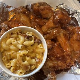 Spicy honey garlic wings & cajun mac Spicy honey garlic wings & cajun mac
