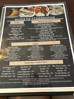 Menu photo 8 Mohave Steakhouse Bullhead City, AZ Menu photo 8 Mohave Steakhouse Bullhead City, AZ