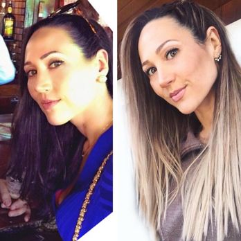 Christina Padilla Swanson - My natural color on the left -- ashy blonde balayage + Brazilian Blowout on the right. - Hair Stylists Near Me - Burlingame, California Christina Padilla Swanson - My natural color on the left -- ashy blonde balayage + Brazilian Blowout on the right. - Hair Stylists Near Me - Burlingame, California