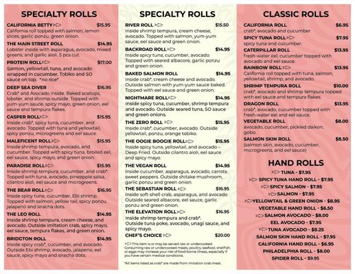 Menu photo 8 Elevation Sushi And Taco Bridgton, ME Menu photo 8 Elevation Sushi And Taco Bridgton, ME