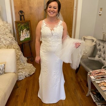 Karen Hendrix Couture - First fitting with sweetheart neckline lining added - Bridal Near Me - Nashville, Tennessee