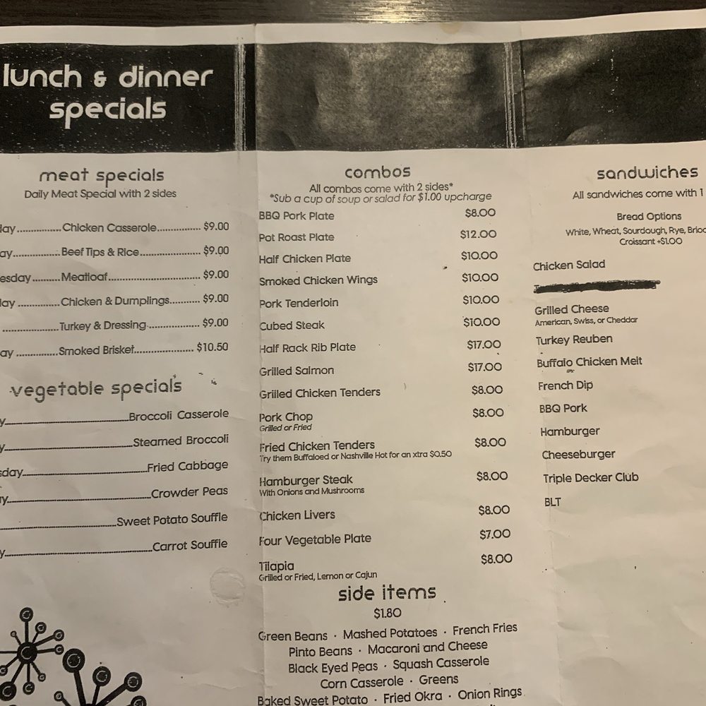 Main page of menu Main page of menu
