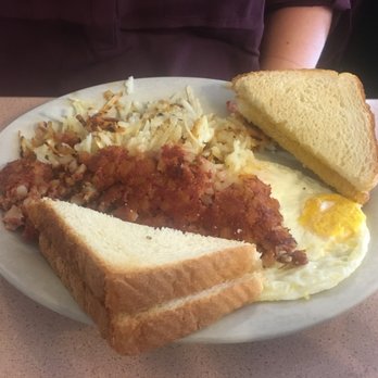 Sherrie's Place - Corned beef and hash with hash browns ,medium eggs, and toast. - American Near Me - Casper, Wyoming Sherrie's Place - Corned beef and hash with hash browns ,medium eggs, and toast. - American Near Me - Casper, Wyoming