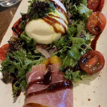 Jimmy P's Charred - peaches, prosciutto & burrata - Steakhouses Near Me - Naples, Florida