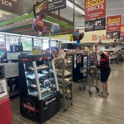 People waiting in the checkout line