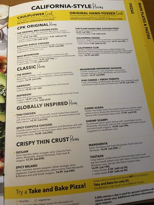 Menu photo 1 California Pizza Kitchen Glendale, WI