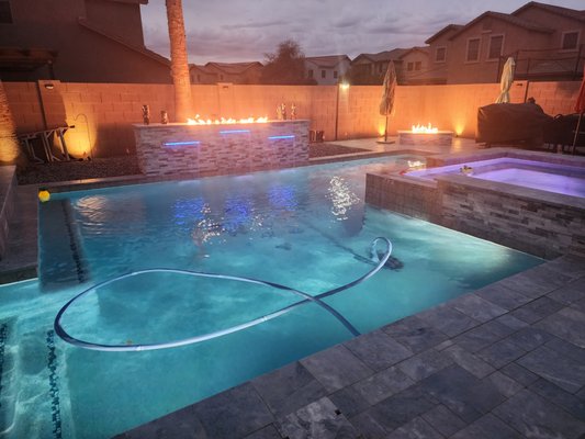 Pool Deck Work - Examples of work we've done around pools. We use travertine and/or pavers for these projects. Pool Deck Work - Examples of work we've done around pools. We use travertine and/or pavers for these projects.