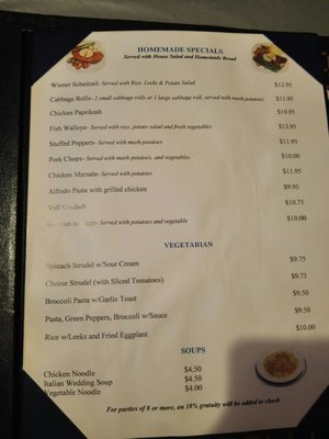 Menu photo 1 Cafe Europa and Bistro Willoughby, OH