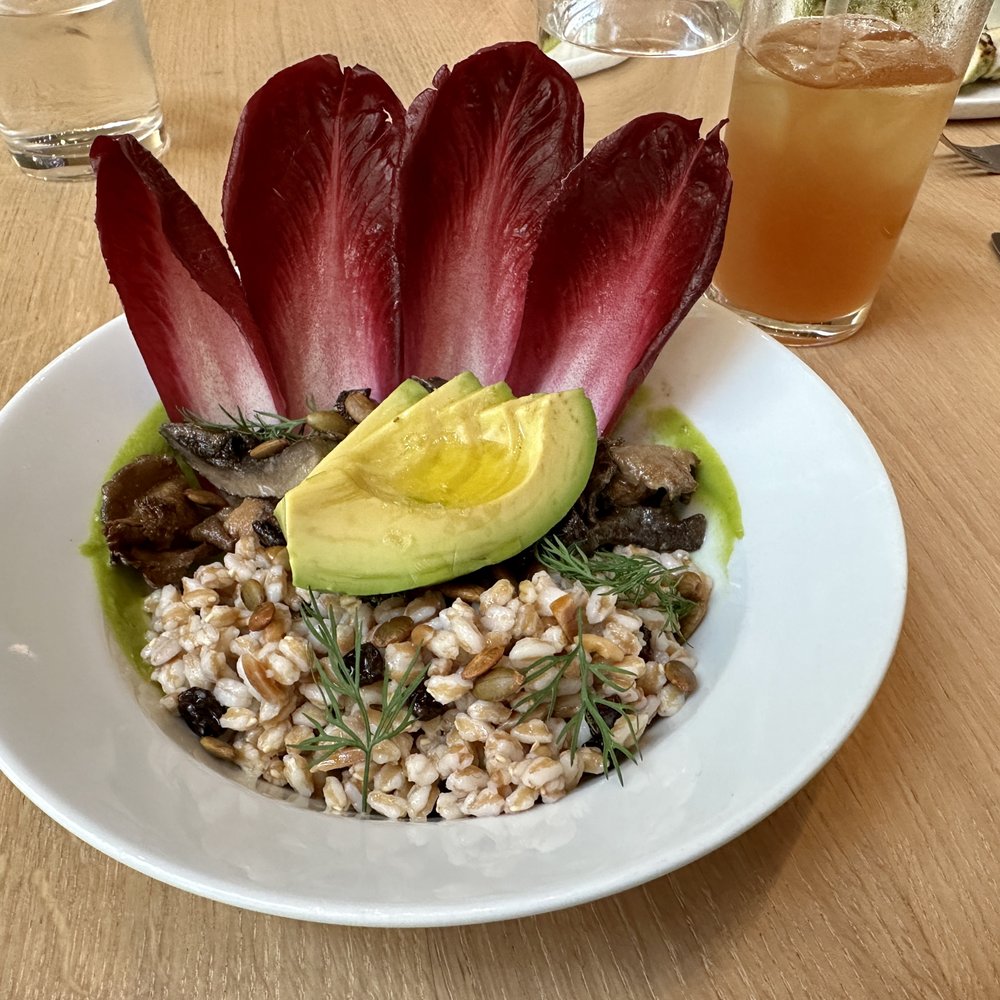 Vernick Coffee Bar - Wild Mushroom & Avocado Grain Bowl with vegan green goddess dressing - Coffee & Tea Near Me - Philadelphia, Pennsylvania Vernick Coffee Bar - Wild Mushroom & Avocado Grain Bowl with vegan green goddess dressing - Coffee & Tea Near Me - Philadelphia, Pennsylvania
