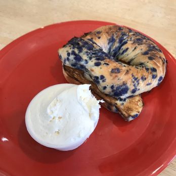 Bagel Central - Blueberry bagel and cream cheese - Bagels Near Me - Bangor, Maine Bagel Central - Blueberry bagel and cream cheese - Bagels Near Me - Bangor, Maine