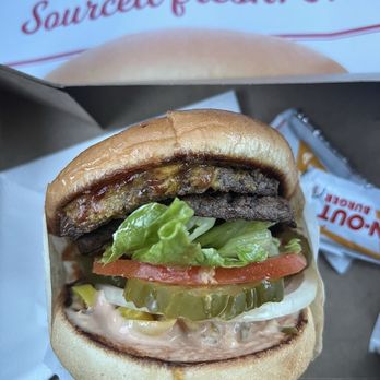 In-N-Out Burger - Double Double no cheese. - Fast Food Near Me - Glendora, California In-N-Out Burger - Double Double no cheese. - Fast Food Near Me - Glendora, California