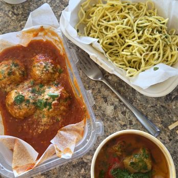 Pesco - Gurguglione (veggie stew), Gnudi (spinach ricotta dumplings), and Spaghettini Verdi (green pasta) - Italian Near Me - Hood River, Oregon