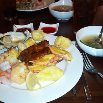 Vegas Seafood Buffet - Lynn's plate w/Miso soup. - Buffets Near Me - Glendale, California Vegas Seafood Buffet - Lynn's plate w/Miso soup. - Buffets Near Me - Glendale, California