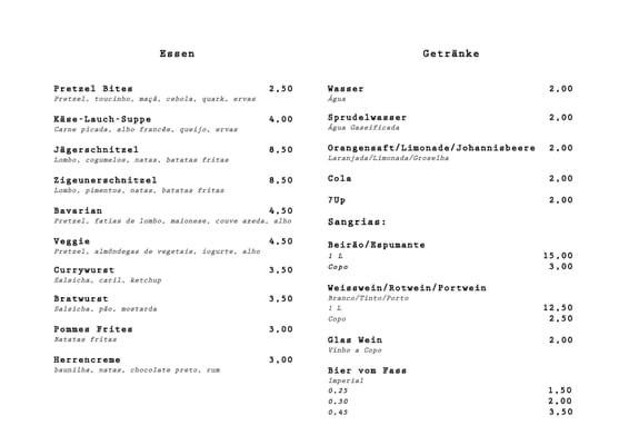 Menu photo 2 O Alemão da Bica Lisbon, 11