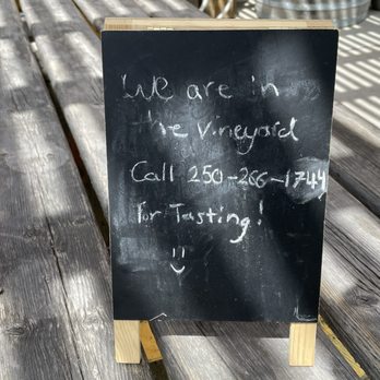Pamplemousse Jus Natural Winery - Tasting sign - Wineries Near Me - Summerland, British Columbia Pamplemousse Jus Natural Winery - Tasting sign - Wineries Near Me - Summerland, British Columbia