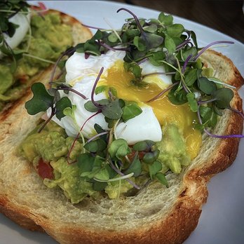 The Charleston Draper - Avocado Toast with pickled onions and PERFECTLY done Poached Eggs. Delicious! - New American Near Me - Draper, Utah The Charleston Draper - Avocado Toast with pickled onions and PERFECTLY done Poached Eggs. Delicious! - New American Near Me - Draper, Utah