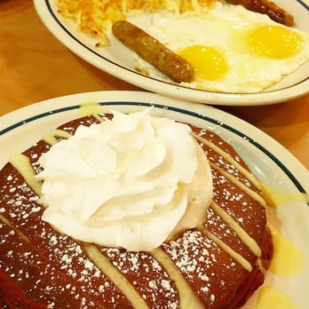 IHOP - Red velvet pancake with regular breakfast - Breakfast & Brunch Near Me - Sacramento, California IHOP - Red velvet pancake with regular breakfast - Breakfast & Brunch Near Me - Sacramento, California