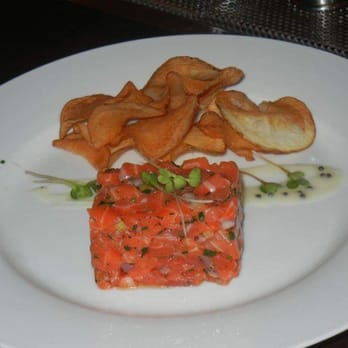 Orsay - Salmon Tartare with homemade chips.. - French Near Me - Jacksonville, Florida Orsay - Salmon Tartare with homemade chips.. - French Near Me - Jacksonville, Florida