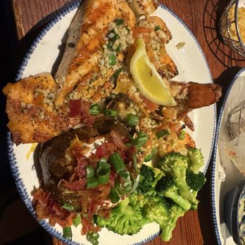 Red Lobster - Grilled Lobster, Shrimp & Salmon* it was delicious ! - Seafood Near Me - Greensboro, North Carolina