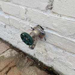 Staggs Plumbing - New frost free hose bib fastened to the brick.